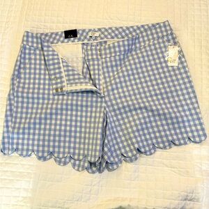 24W Crown & Ivy women’s shorts. NWT. Blue & White plaid.